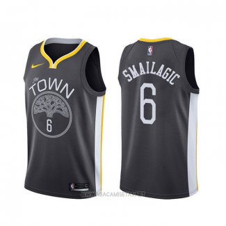 Camiseta Golden State Warriors Alen Smailagic NO 6 Statement 2019-20 Negro