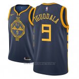 Camiseta Golden State Warriors Andre Iguodala NO 9 Ciudad 2018-19 Azul
