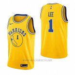 Camiseta Golden State Warriors Damion Lee NO 1 Hardwood Classic 2018-19 Amarillo