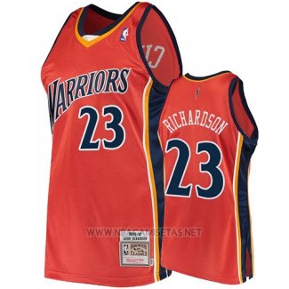 Camiseta Golden State Warriors Jason Richardson NO 23 2009-10 Hardwood Classics Naranja