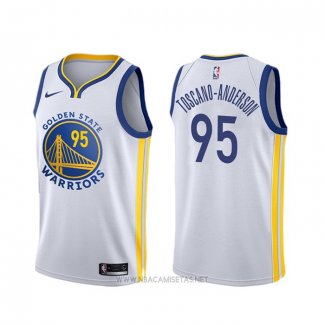 Camiseta Golden State Warriors Juan Toscano-Anderson NO 95 Association Blanco