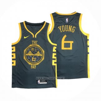 Camiseta Golden State Warriors Nick Young NO 6 Ciudad 2018-19 Azul