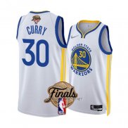 Camiseta Golden State Warriors Stephen Curry NO 30 Association 2022 NBA Finals Blanco