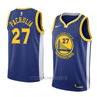 Camiseta Golden State Warriors Zaza Pachulia NO 27 Icon 2018 Azul