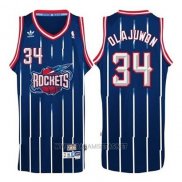 Camiseta Houston Rockets Hakeem Olajuwon NO 34 Retro Azul