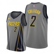 Camiseta Indiana Pacers Darren Collison NO 2 Ciudad Edition Gris