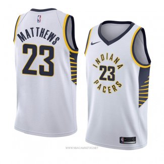 Camiseta Indiana Pacers Wesley Matthews NO 23 Association 2018 Blanco