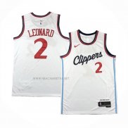 Camiseta Los Angeles Clippers Kawhi Leonard NO 2 Association 2024-25 Blanco