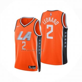 Camiseta Los Angeles Clippers Kawhi Leonard NO 2 Ciudad 2025-26 Naranja