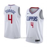 Camiseta Los Angeles Clippers Milos Teodosic NO 4 Association 2018 Blanco