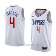 Camiseta Los Angeles Clippers Milos Teodosic NO 4 Association 2018 Blanco