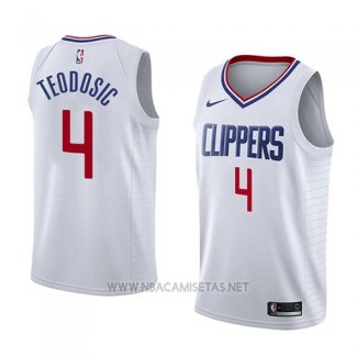 Camiseta Los Angeles Clippers Milos Teodosic NO 4 Association 2018 Blanco