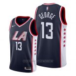 Camiseta Los Angeles Clippers Paul George NO 13 Ciudad 2019 Negro