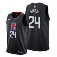 Camiseta Los Angeles Clippers Paul George NO 24 Statement 2019-20 Negro