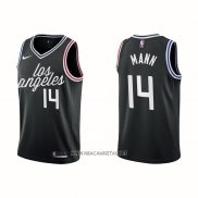 Camiseta Los Angeles Clippers Terance Mann NO 14 Ciudad 2022-23 Negro