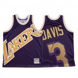 Camiseta Los Angeles Lakers Anthony Davis NO 3 Mitchell & Ness Big Face Violeta