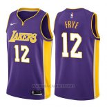 Camiseta Los Angeles Lakers Channing Frye NO 12 Statement 2017-18 Violeta