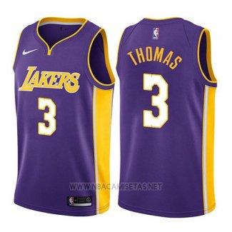 Camiseta Los Angeles Lakers Isaiah Thomas NO 3 Statement 2017-18 Violeta