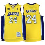 Camiseta Los Angeles Lakers Kobe Bryant NO 24 2009-10 Finals Amarillo
