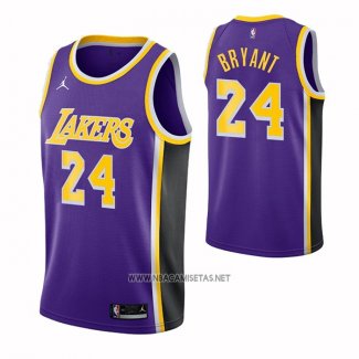 Camiseta Los Angeles Lakers Kobe Bryant NO 24 Statement 2021-22 Violeta