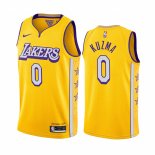 Camiseta Los Angeles Lakers Kyle Kuzma NO 0 Ciudad Edition Amarillo