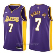 Camiseta Los Angeles Lakers Larry Nance Jr. NO 7 Statement 2017-18 Violeta