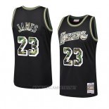 Camiseta Los Angeles Lakers Lebron James NO 23 Camuflaje Negro