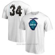 Camiseta Manga Corta Giannis Antetokounmpo All Star 2019 Milwaukee Bucks Blanco2