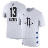 Camiseta Manga Corta James Harden All Star 2019 Houston Rockets Blanco