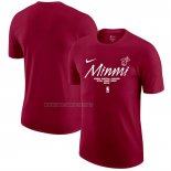 Camiseta Manga Corta Miami Heat Rojo