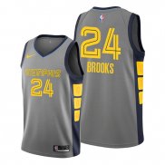 Camiseta Memphis Grizzlies Dillon Brooks NO 24 Ciudad Edition Gris