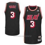 Camiseta Miami Heat Dwyane Wade NO 3 Retro Negro