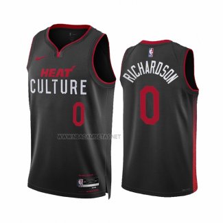 Camiseta Miami Heat Josh Richardson NO 0 Ciudad 2023-24 Negro