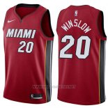 Camiseta Miami Heat Justise Winslow NO 20 Statement 2017-18 Rojo