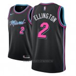 Camiseta Miami Heat Wayne Ellington NO 2 Ciudad 2018-19 Negro