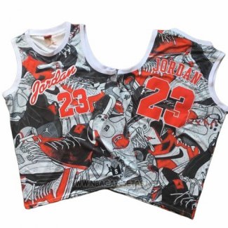 Camiseta Michael Jordan NO 23 Commemorative Gris