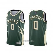 Camiseta Milwaukee Bucks Donte DiVincenzo NO 0 Earned 2020-21 Verde