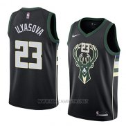 Camiseta Milwaukee Bucks Ersan Ilyasova NO 23 Statement 2018 Negro