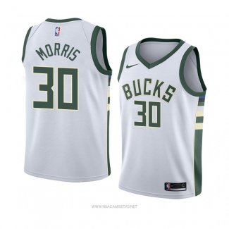 Camiseta Milwaukee Bucks Jaylen Morris NO 30 Association 2018 Blanco