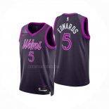Camiseta Minnesota Timberwolves Anthony Edwards NO 5 Ciudad 2025-26 Negro