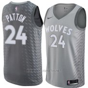 Camiseta Minnesota Timberwolves Justin Patton NO 24 Ciudad 2018 Gris