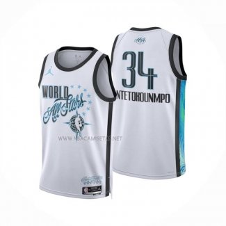 Camiseta NBA All Star 2026 Giannis Antetokounmpo NO 34 Blanco