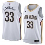 Camiseta New Orleans Pelicans Dante Cunningham NO 33 Association 2018 Blanco
