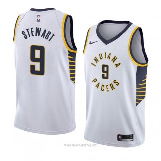 Camiseta New Orleans Pelicans Elijah Stewart NO 9 Association 2018 Blanco