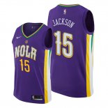 Camiseta New Orleans Pelicans Frank Jackson NO 15 Ciudad Violeta