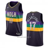 Camiseta New Orleans Pelicans Jonas Valanciunas NO 17 Ciudad 2022-23 Violeta