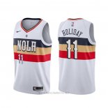 Camiseta New Orleans Pelicans Jrue Holiday NO 11 Earned Blanco