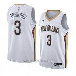 Camiseta New Orleans Pelicans Stanley Johnson NO 3 Association 2018 Blanco