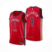 Camiseta New Orleans Pelicans Zion Williamson NO 1 Statement 2024-25 Rojo