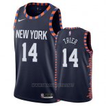 Camiseta New York Knicks Allonzo Trier NO 14 Ciudad 2019 Azul